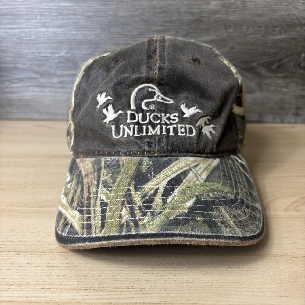 Ducks Unlimited Hat Cap Strap Back Camouflage Embroidered DU Leader 2018 Mens